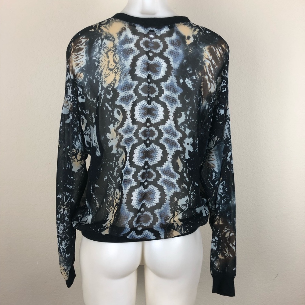 Cabi Dressed Up Python Print Sweatshirt Style 572 - image 4